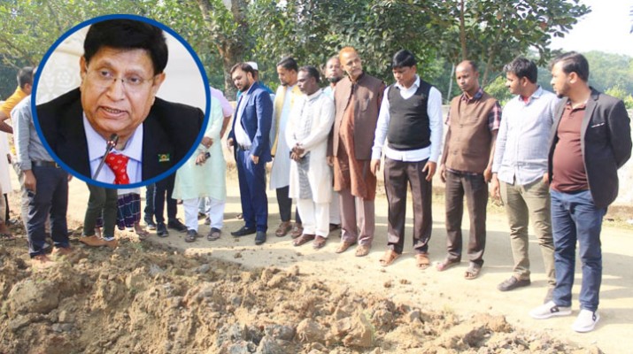 ঘোপাল-সোনাতলা রাস্তার কাজ শুরু হলো পররাষ্ট্রমন্ত্রীর নির্দেশে
