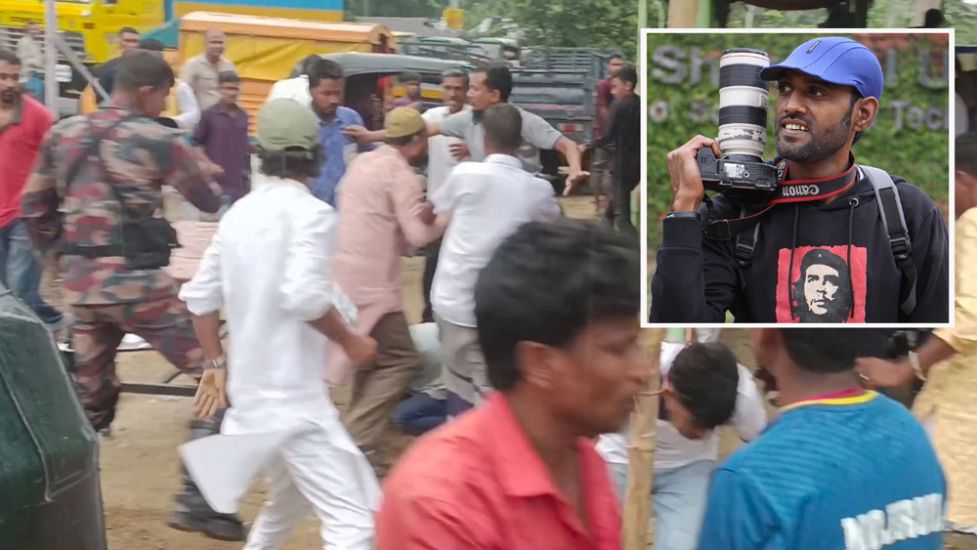 সিলেটে জাল ভোটারের ছবি ‍তুলতে গিয়ে হা ম লা র শিকার সাংবাদিক