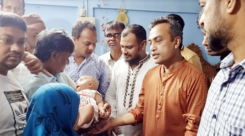 আ ন্দো ল নে শহীদদের পরিবারের পাশে সিলেট যুবদল নেতৃবৃন্দ